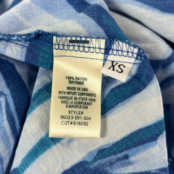 Bella Dahl V-Neck Sleeveless Midi Dress in Bayside Palm Print Size XS - Picture 7 of 7